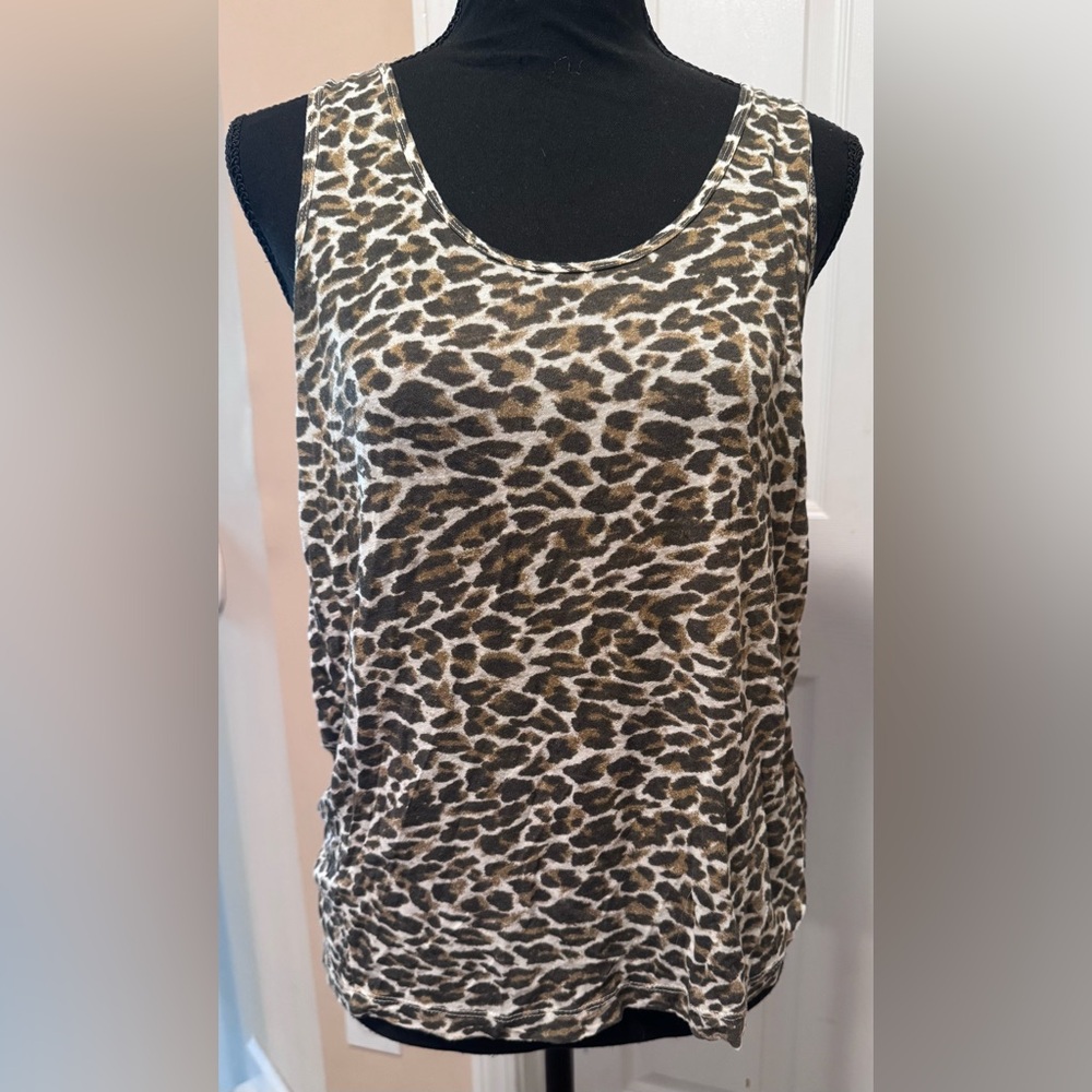 J. Crew Leopard Print Tank Top - Brown and Black